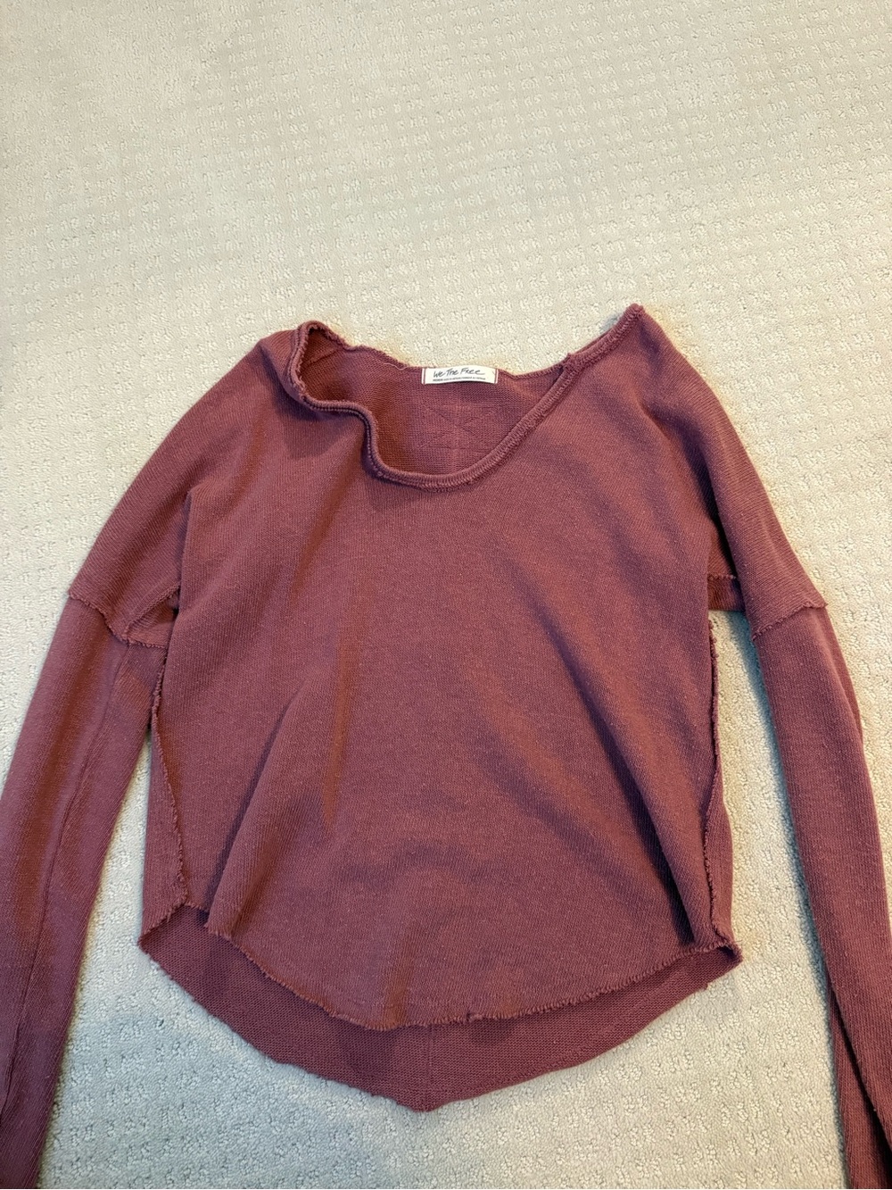 We The Free dusty mauve scoop neck sweater top